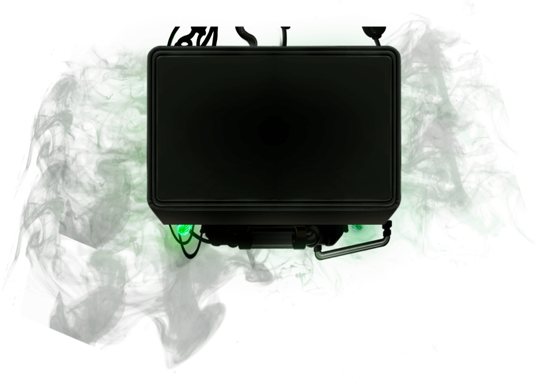 Mysterious Green Smoke Briefcase PNG Image