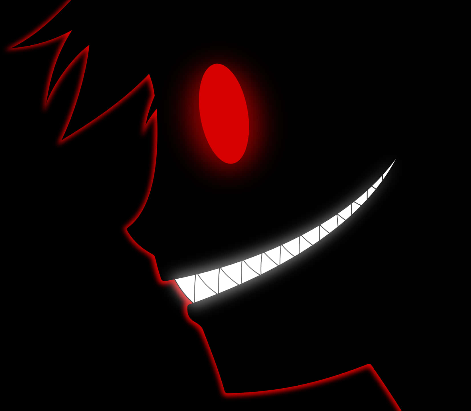 Mysterious Red Eye Silhouette PNG Image