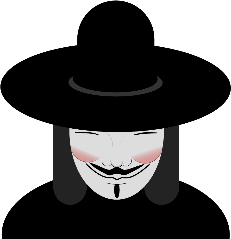 Mysterious Smiling Figure Graphic PNG Image