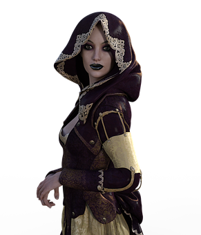 Mysterious Veil Woman Fantasy PNG Image