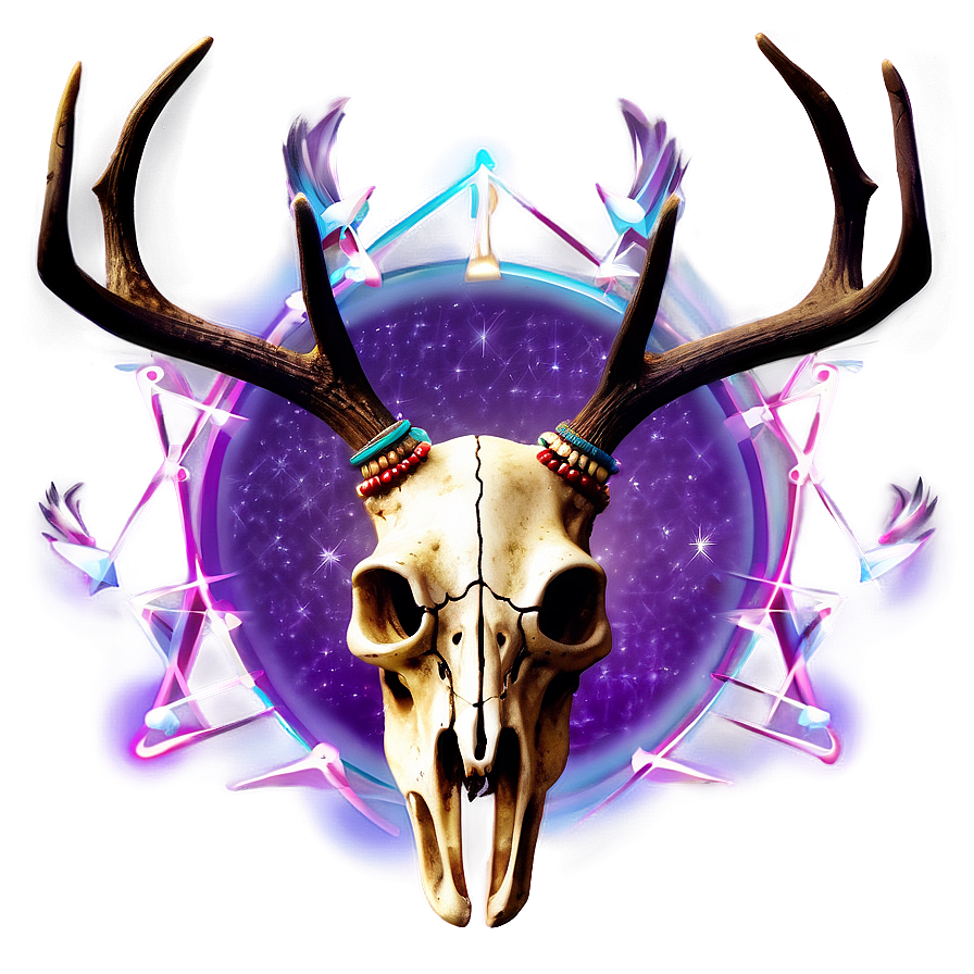 Mystic Deer Skull With Magic Symbols Png 06132024 PNG Image