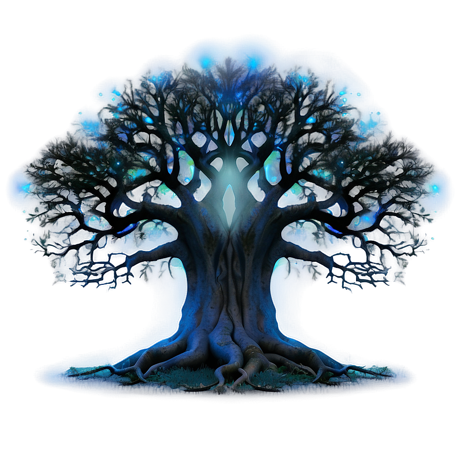 Mystical Big Tree At Night Png 51 PNG Image