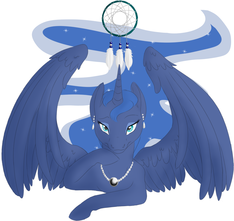 Mystical Blue Unicornwith Dreamcatcher PNG Image