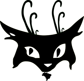 Mystical Cat Silhouette PNG Image