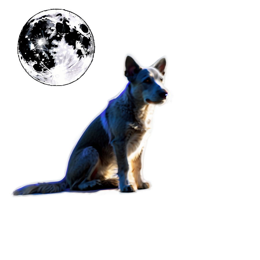 Mystical Dog Face In Moonlight Png 06212024 PNG Image