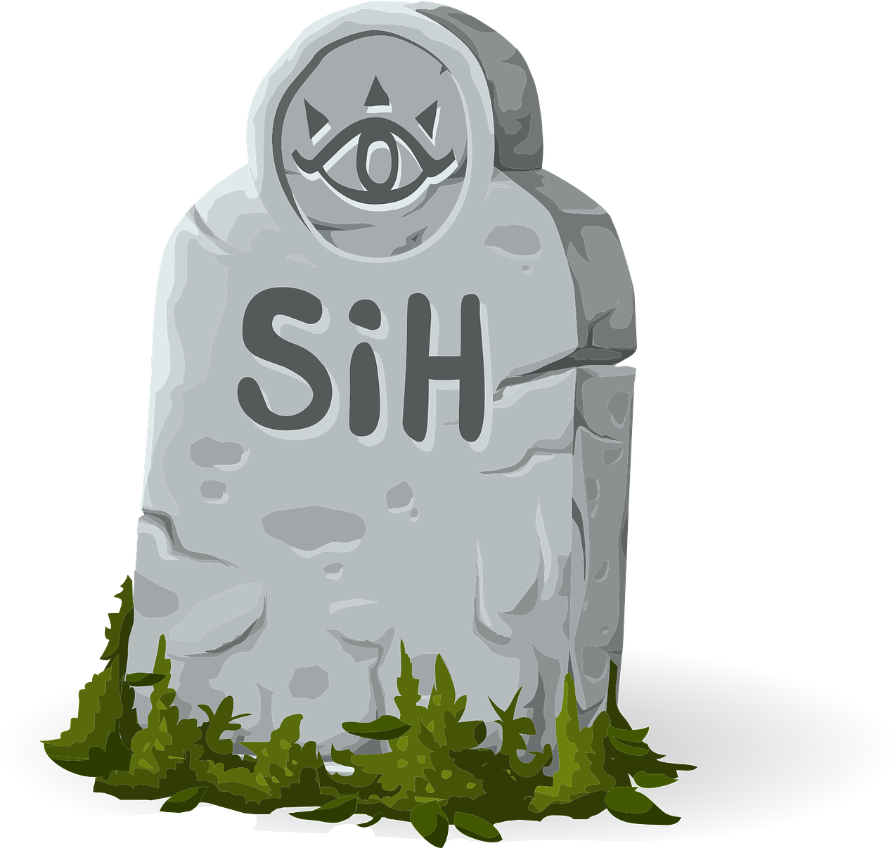 Mystical Eye Gravestone Illustration PNG Image