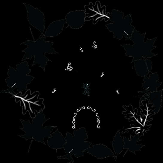 Mystical_ Floral_ Frame PNG Image