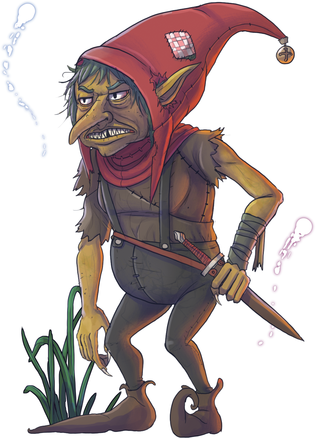 Mystical Goblin Warrior Illustration.png PNG Image