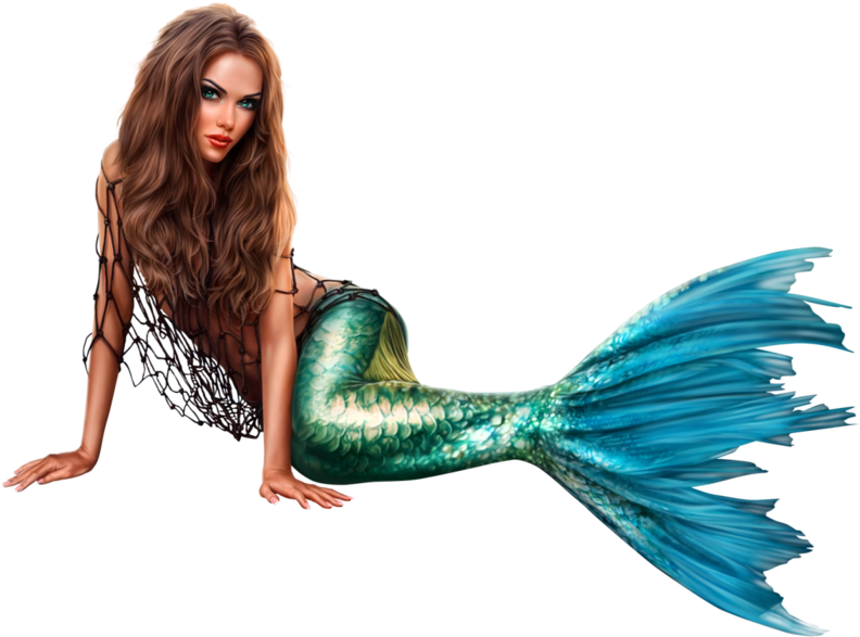 Mystical Mermaid Illustration PNG Image