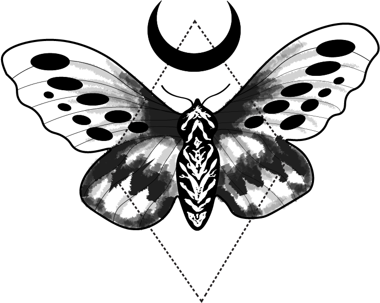 Mystical Moth Silhouette PNG Image