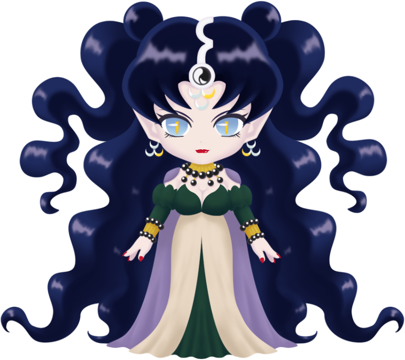 Mystical_ Sea_ Queen_ Animated_ Character PNG Image