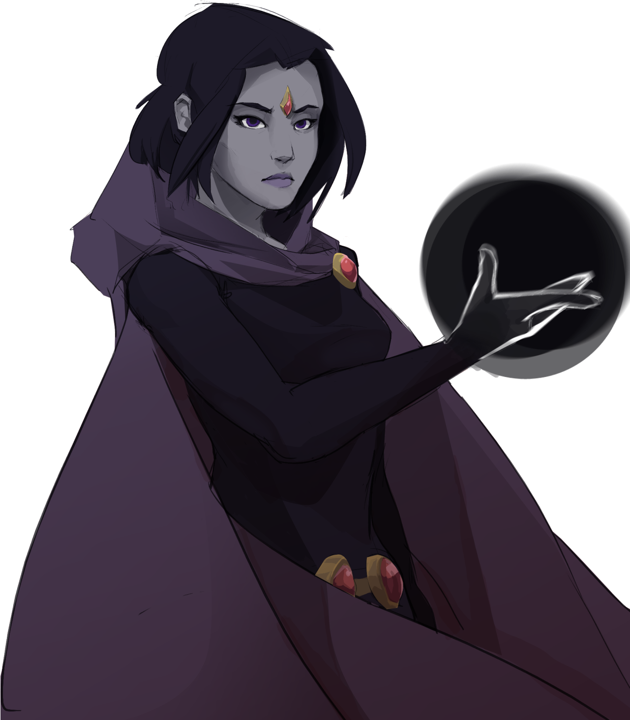 Mystical_ Sorceress_with_ Orb PNG Image