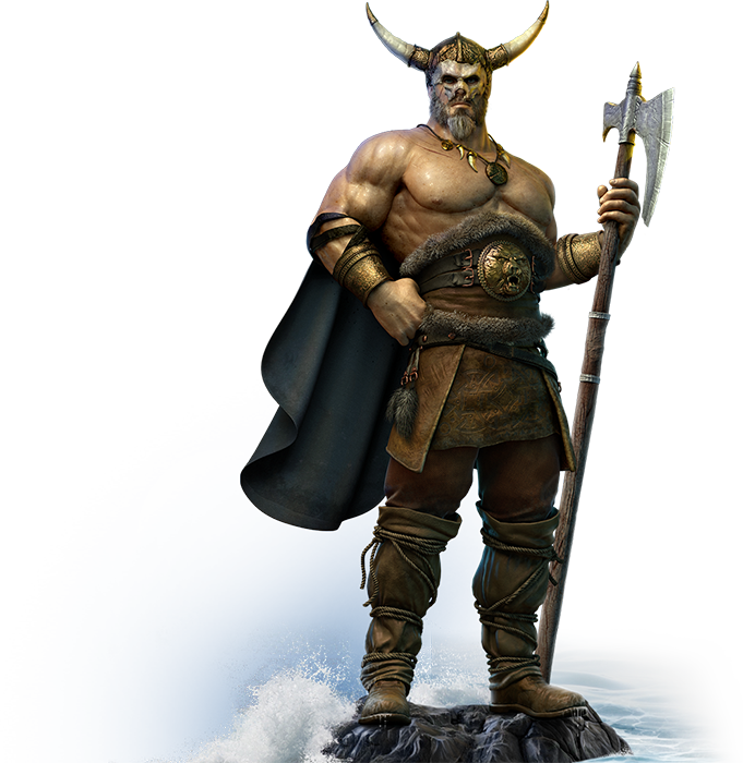 Mystical Viking Warrior PNG Image