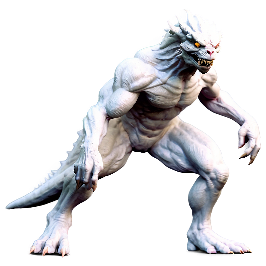 Mystical White Monster Beast Png 4 PNG Image