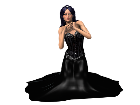 Mystical_ Woman_in_ Corset PNG Image