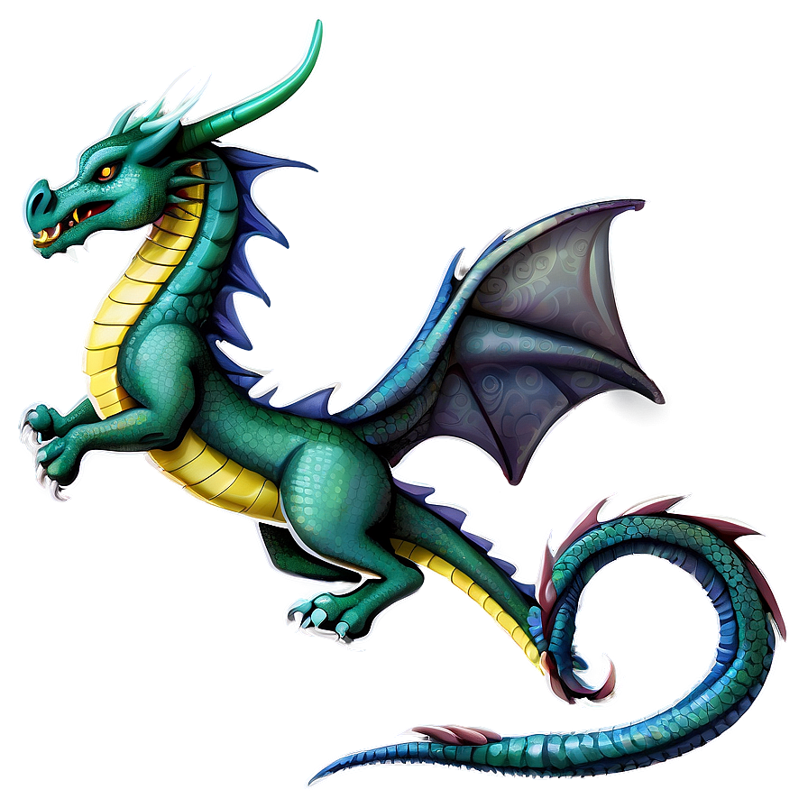 Mythical Dragon Illustration Png 05032024 PNG Image