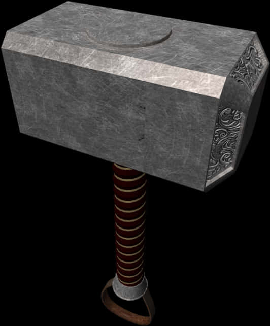 Mythical Themed Hammer3 D Model PNG Image