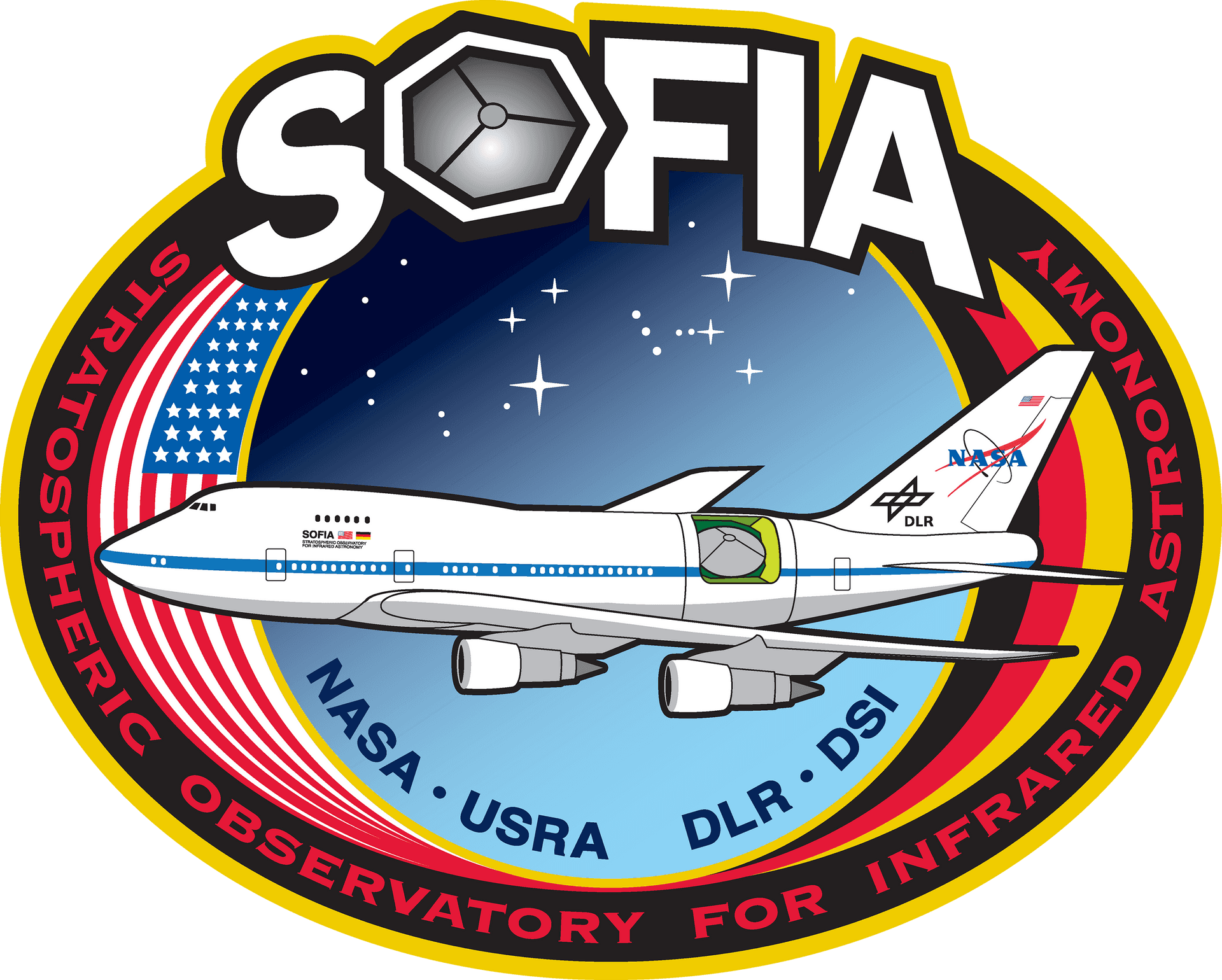 N A S A S O F I A Mission Patch PNG Image