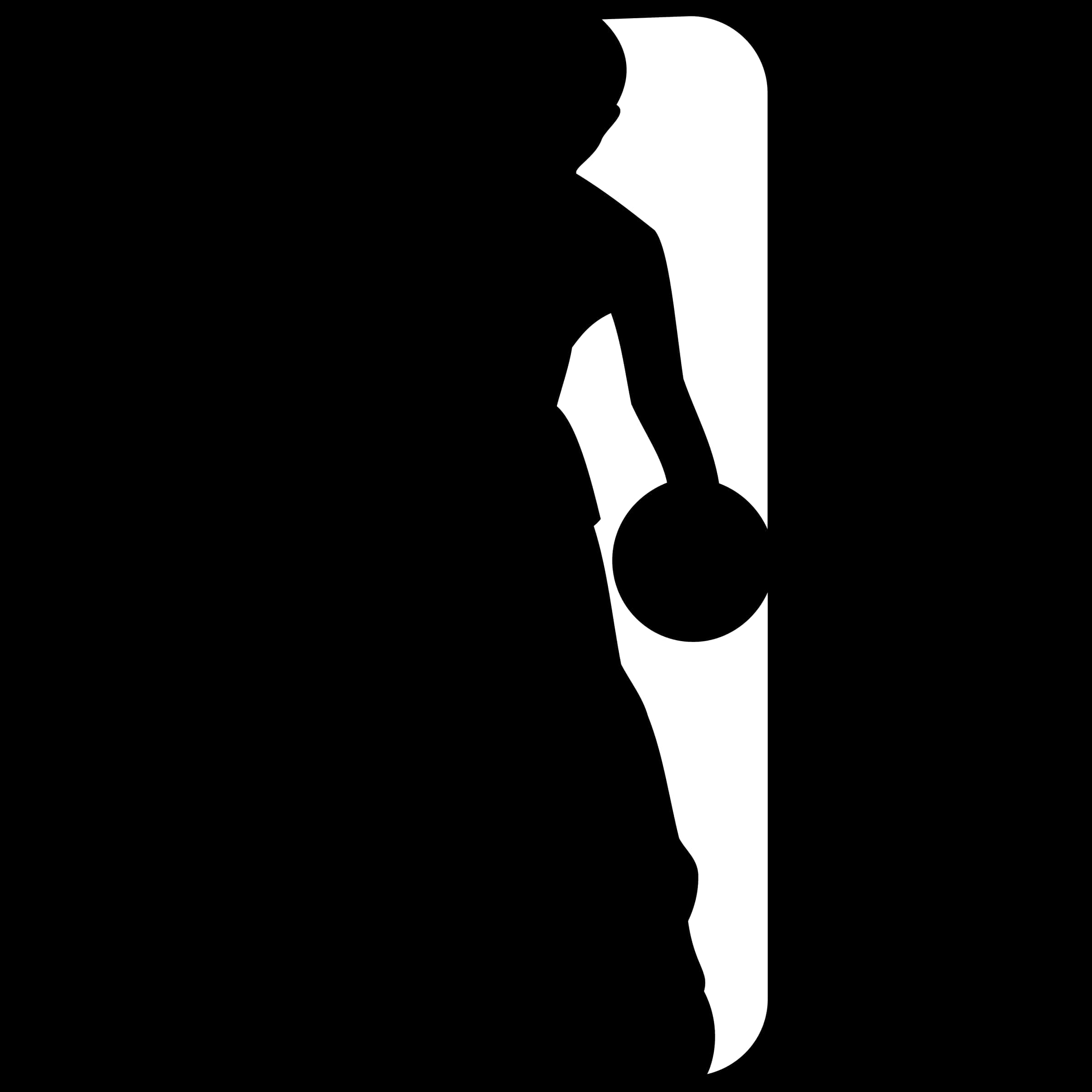 N B A Logo Silhouette Basketball Player PNG Image