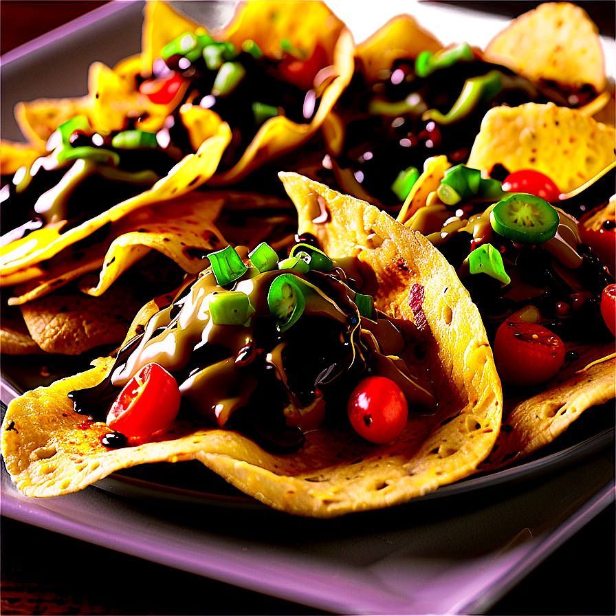 Nachos With Balsamic Glaze Png 06122024 PNG Image