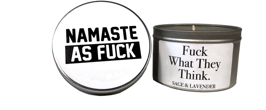 Namaste As Fuck Candleand Pin PNG Image