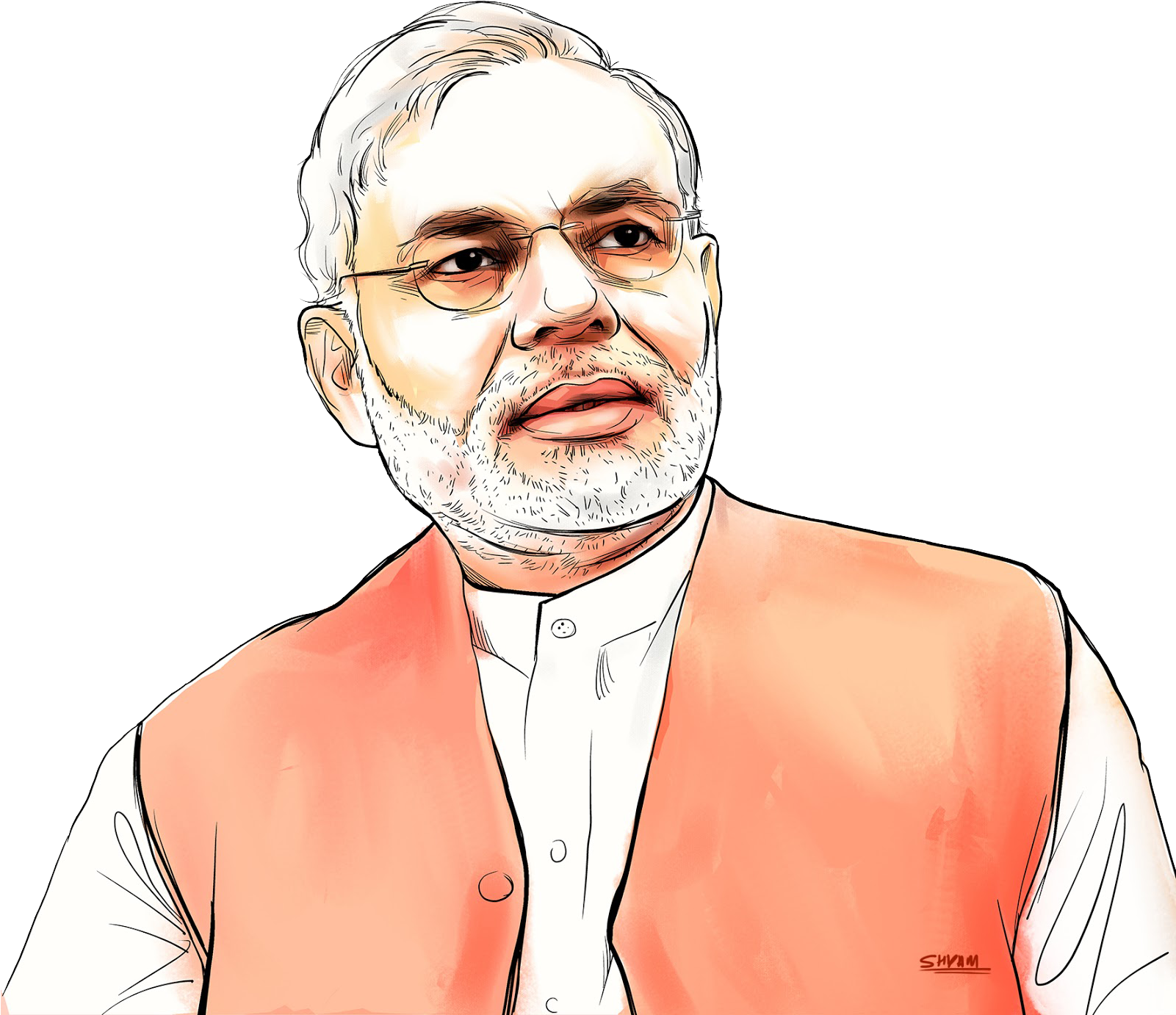 Narendra Modi Illustration PNG Image