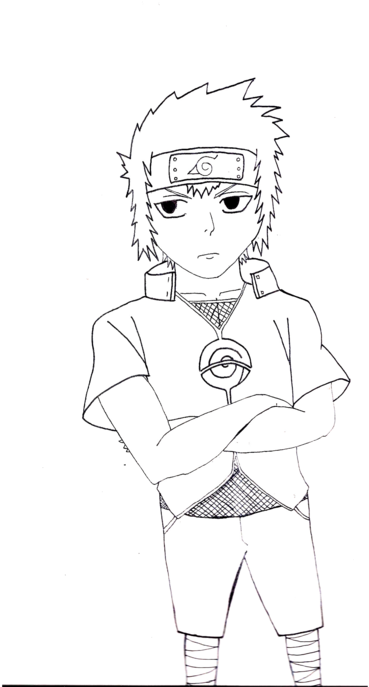 Naruto Character Sketch PNG Image