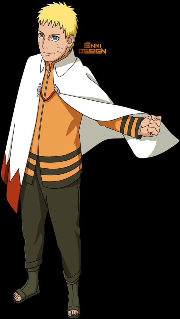 Naruto_ Hokage_ Cloak_ Illustration PNG Image