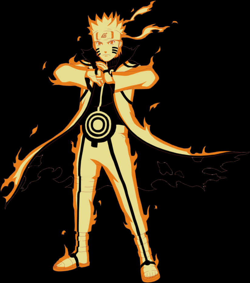 Naruto Kurama Chakra Mode PNG Image