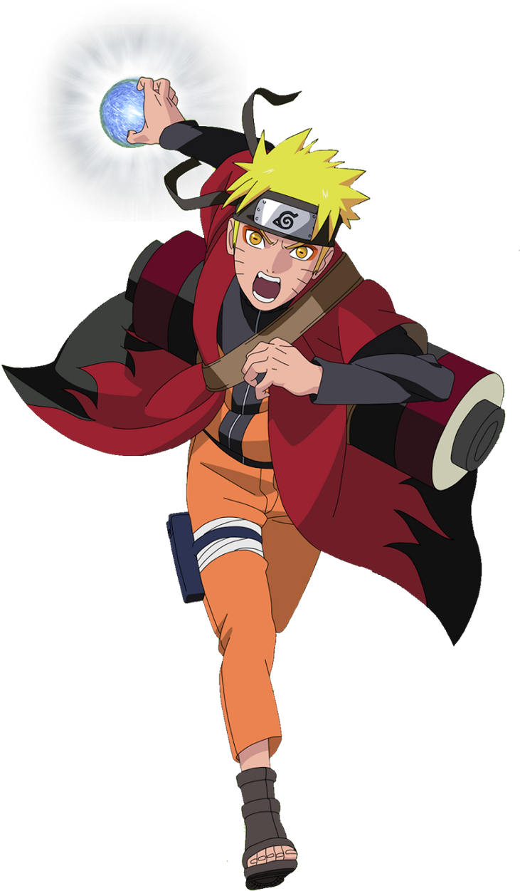 Naruto Performing Rasengan PNG Image