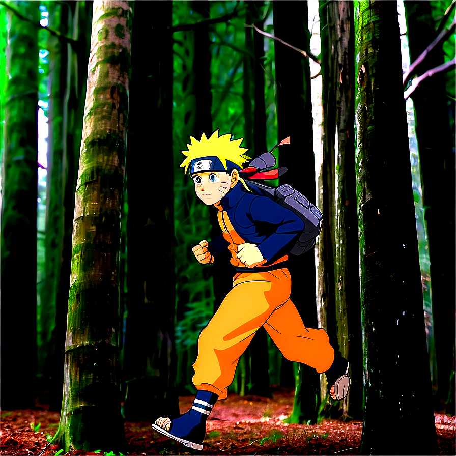 Naruto Running In The Forest Png 20 PNG Image