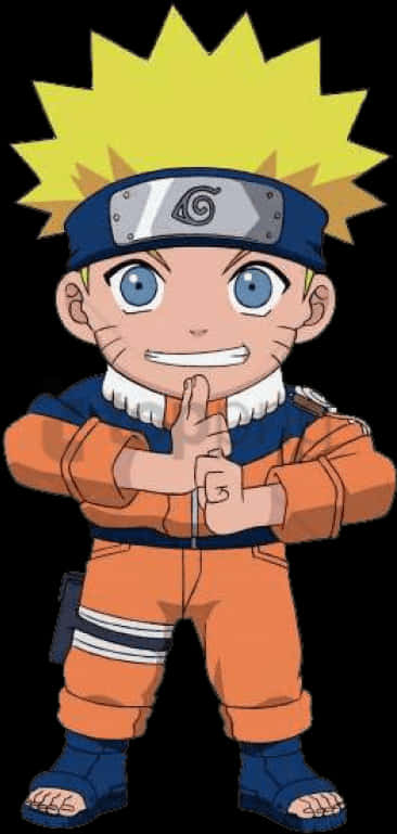 Naruto Uzumaki Ready For Action PNG Image