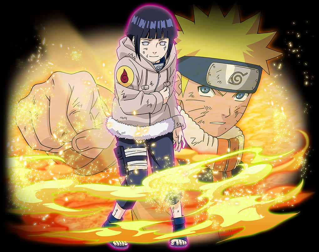 Narutoand Hinata Powerful Alliance PNG Image