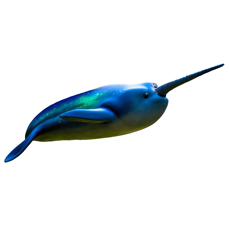 Narwhal With Aurora Borealis Png Qwi PNG Image