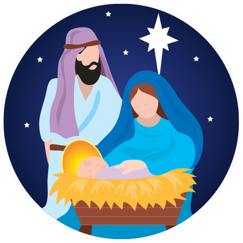 Nativity Scene Illustration PNG Image