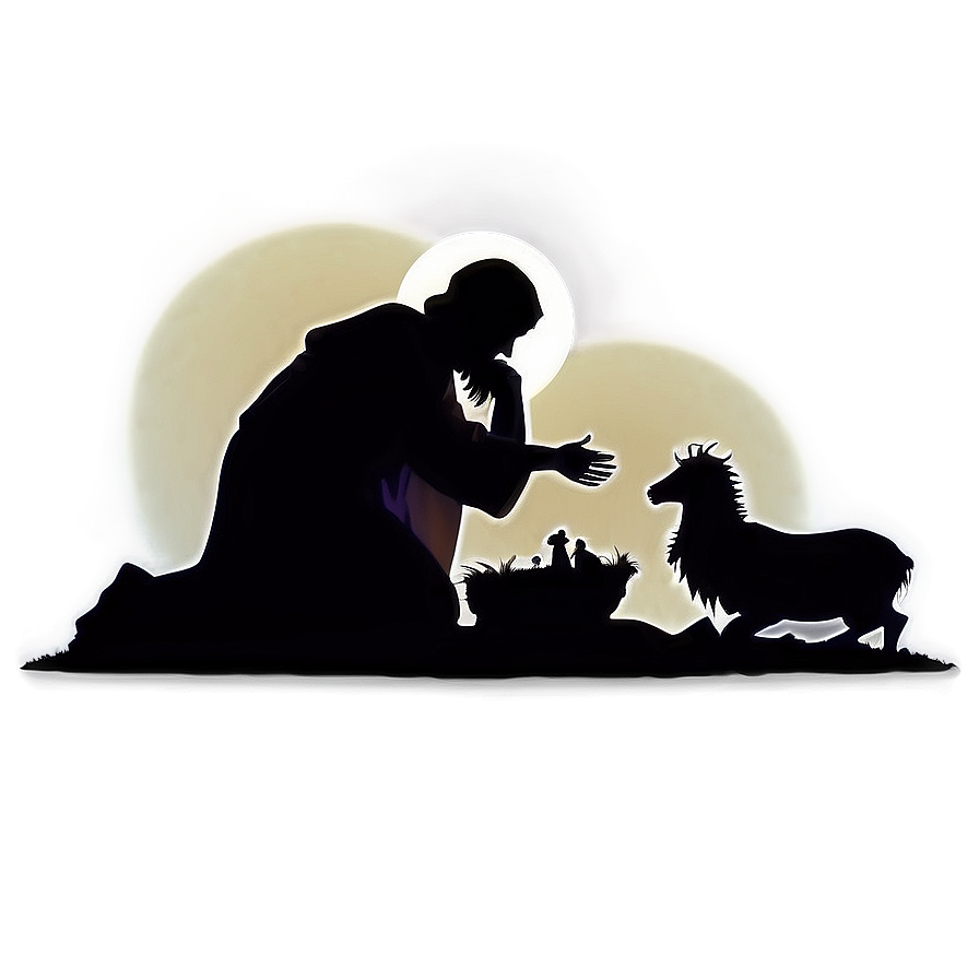 Nativity Scene Silhouette Png Hri PNG Image