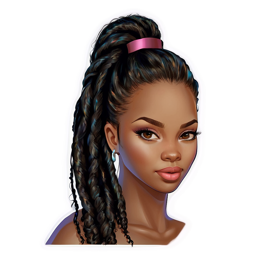 Natural Girl Hair Png Hrg PNG Image