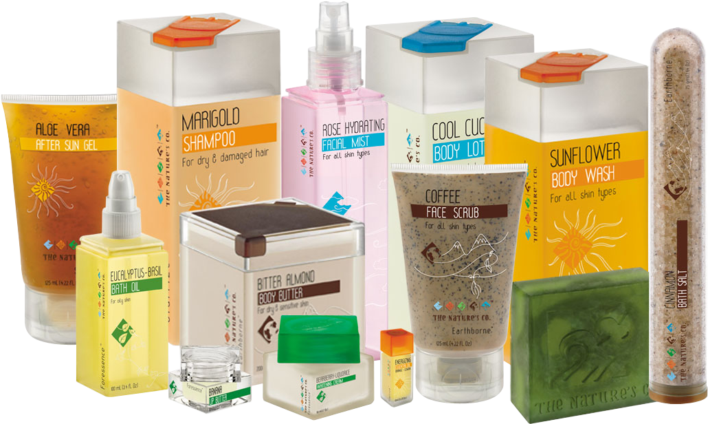 Natural Skincare Products Collection PNG Image