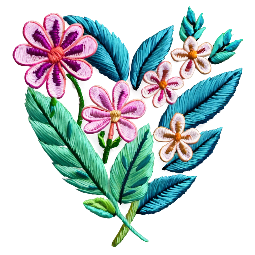 Nature Inspired Embroidery Png She PNG Image