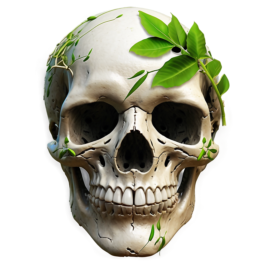 Nature-inspired Skull Face Png 06272024 PNG Image