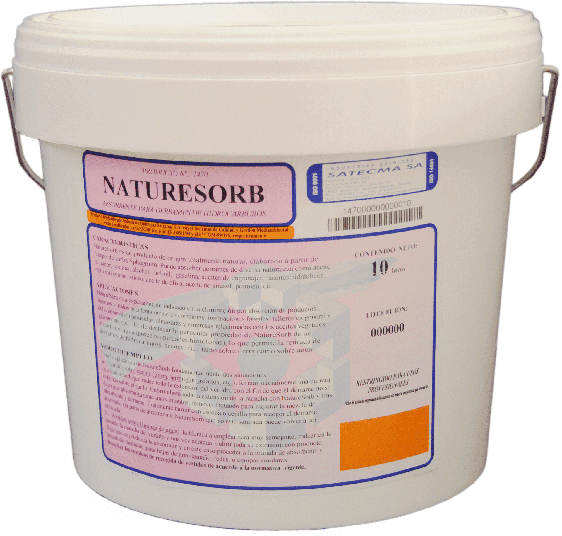 Naturesorb Hydrocarbon Absorbent Bucket PNG Image