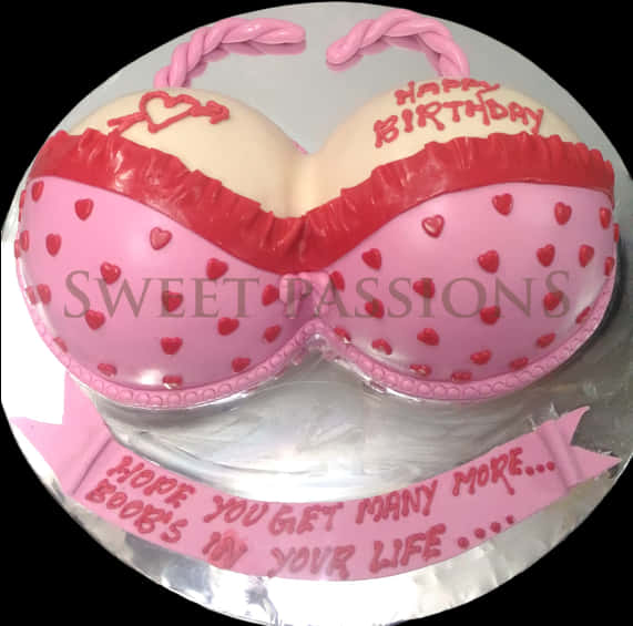 Naughty Birthday Cake Design PNG Image