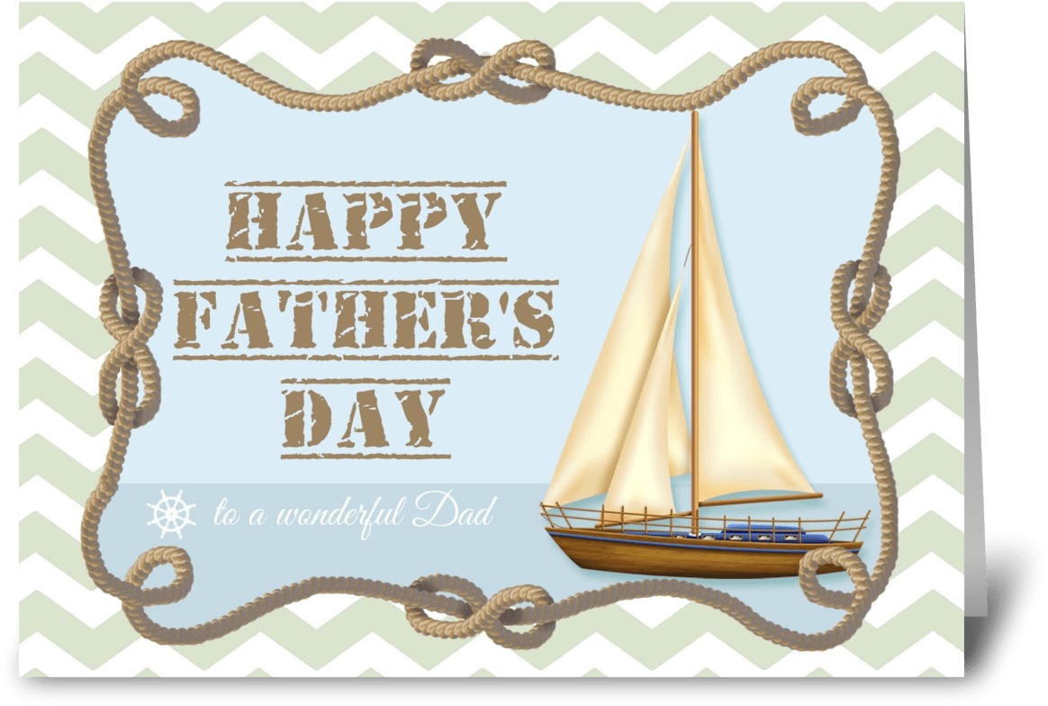 Nautical Fathers Day Card PNG Image