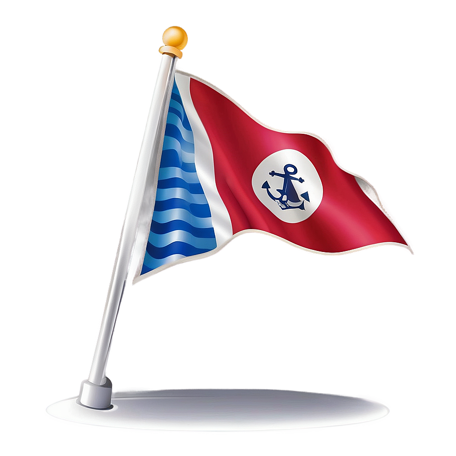 Nautical Flagpole Style Png Hmv4 PNG Image