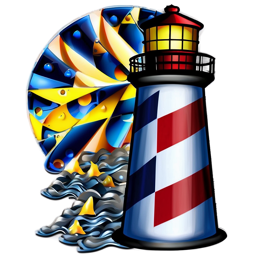 Nautical Lighthouse Design Png 05242024 PNG Image