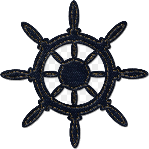 Nautical Ship Wheel Icon PNG Image