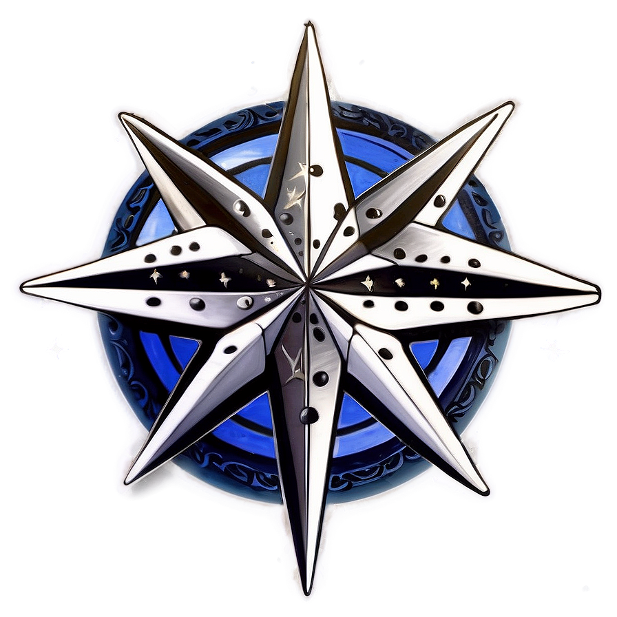 Nautical Star Tattoo Graphic Png Npk40 PNG Image