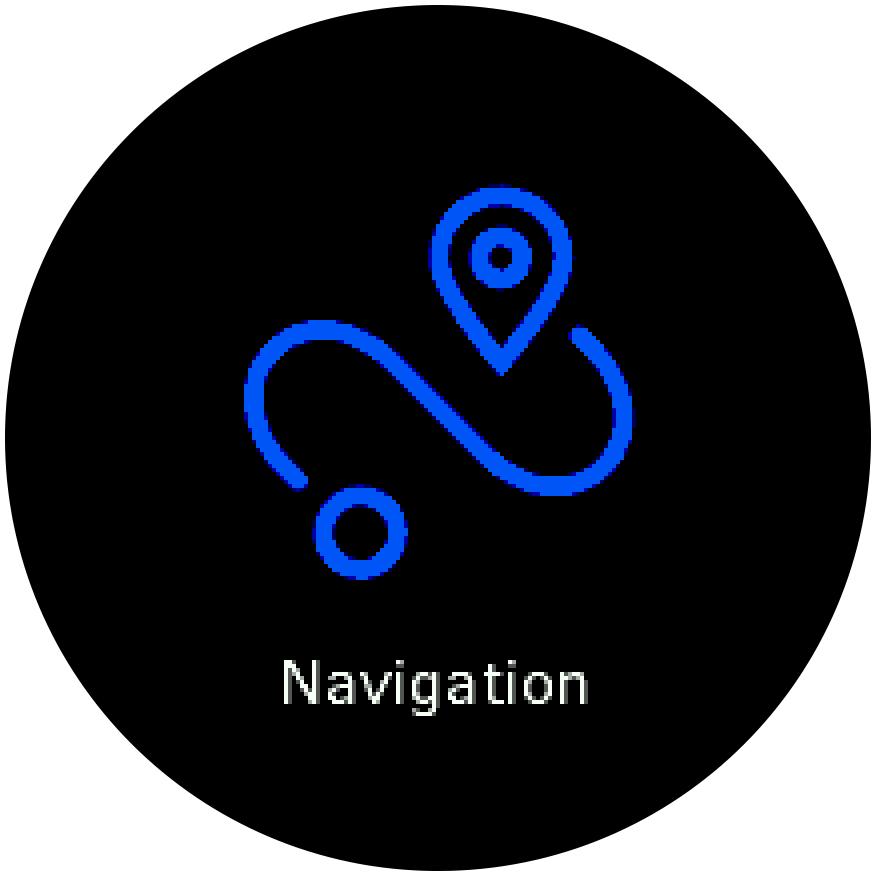 Navigation Icon Blue Path PNG Image