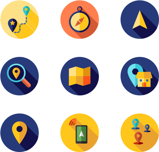 Navigation_ Icons_ Set PNG Image