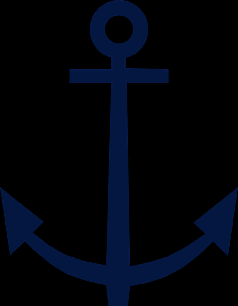 Navy Blue Anchor Graphic PNG Image